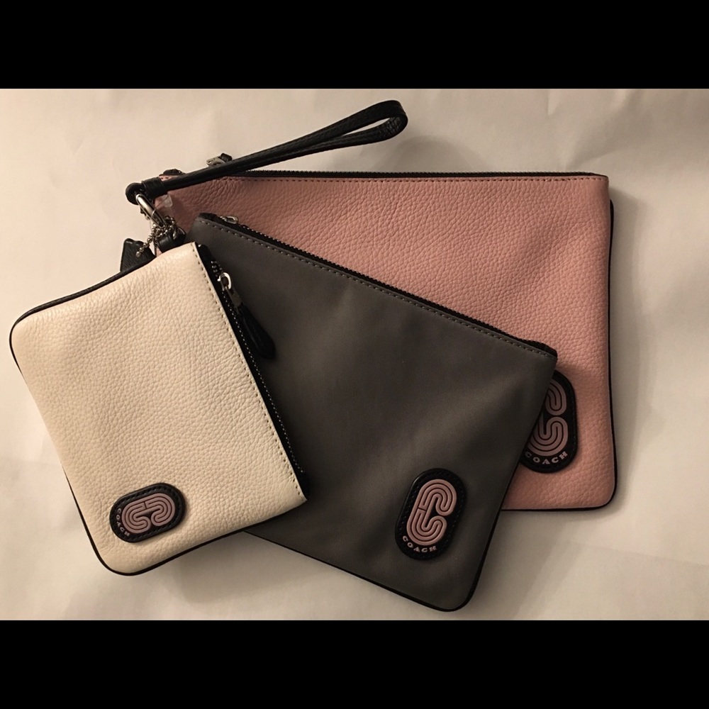 🔥NWT !! Coach Colorblock Pouch Trio !! - Picture 7 of 9